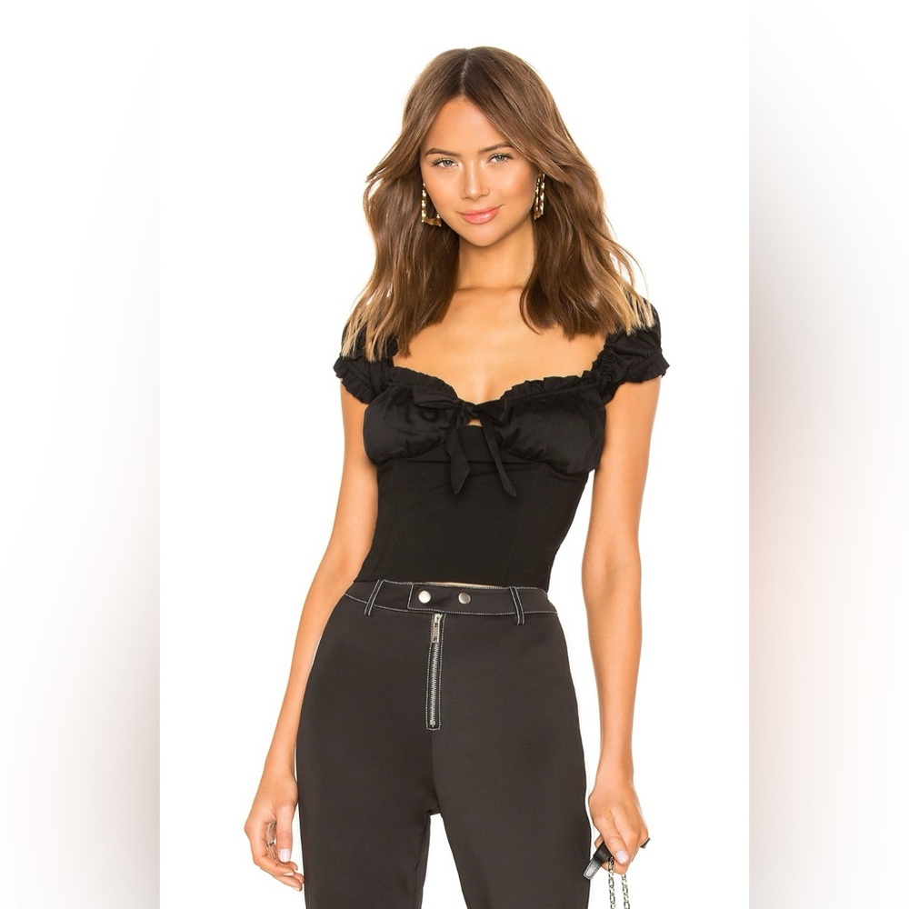 I.AM.GIA Naomi Top Large Black Boned Bodice Corset Style NWT